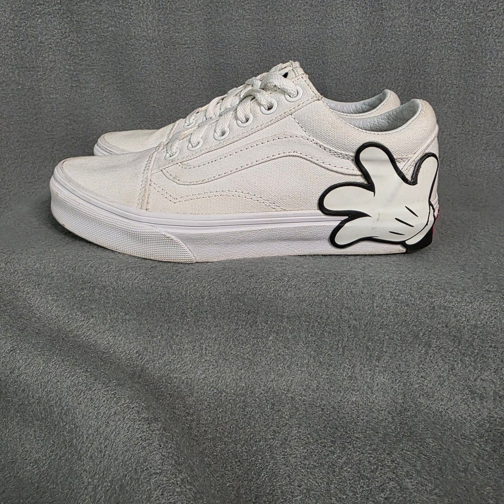 Vans Sneakers Disneyana Mens 4.5 Womens 6 Disney Mickey Mouse Glove White Canvas